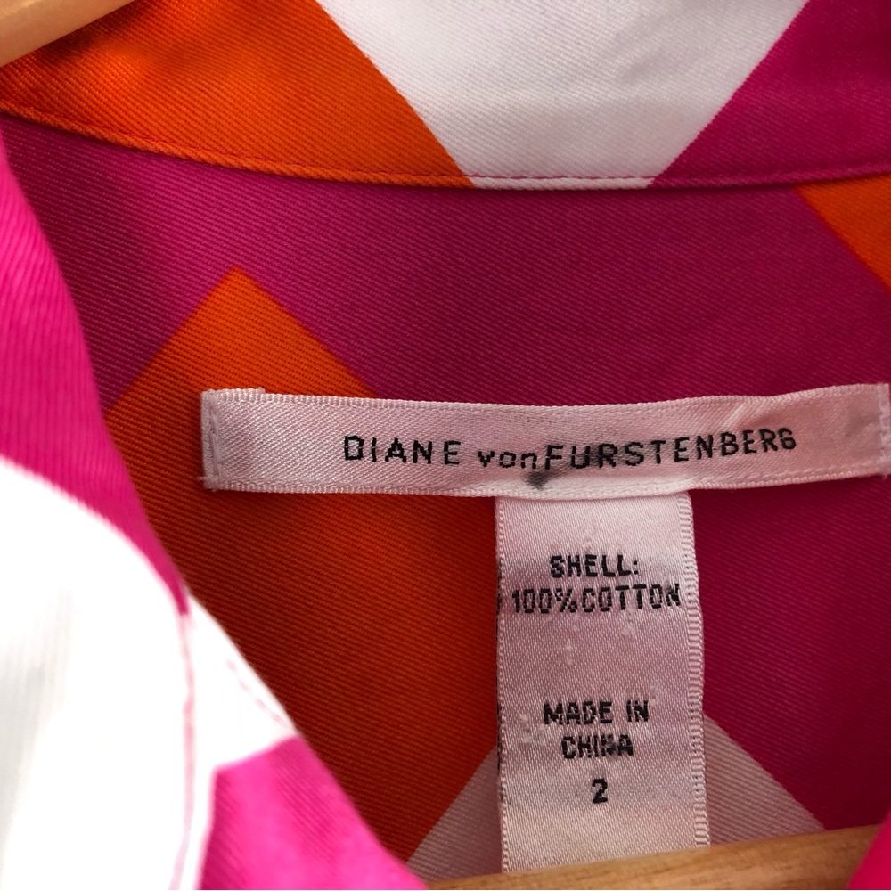 Diane Von Furstenberg Pink and Orange Dress - Picture 3 of 7